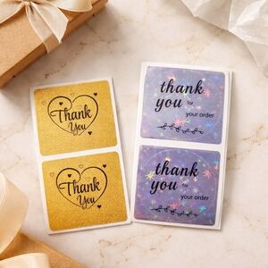 x50 Thank You Stickers Small Business